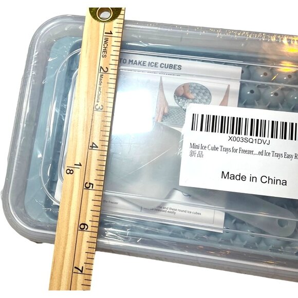 Mini Ice Cube Trays 4 Layers For Freezer With Lid & Scoop Easy Release BPA Free - Picture 11 of 12
